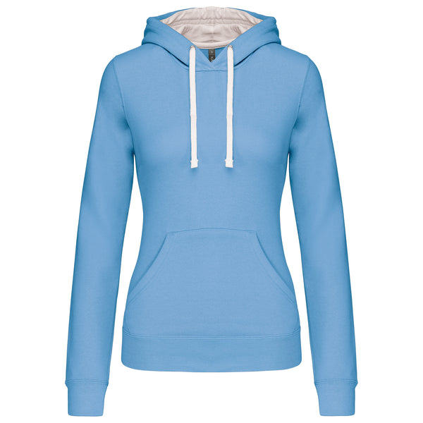 Women's contrast hooded sweatshirt