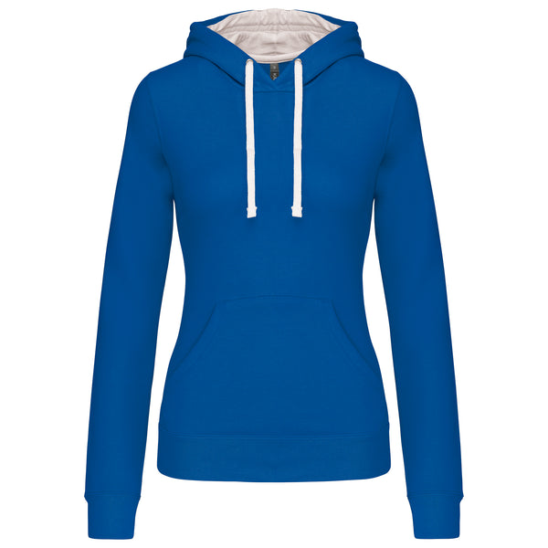 Women's contrast hooded sweatshirt