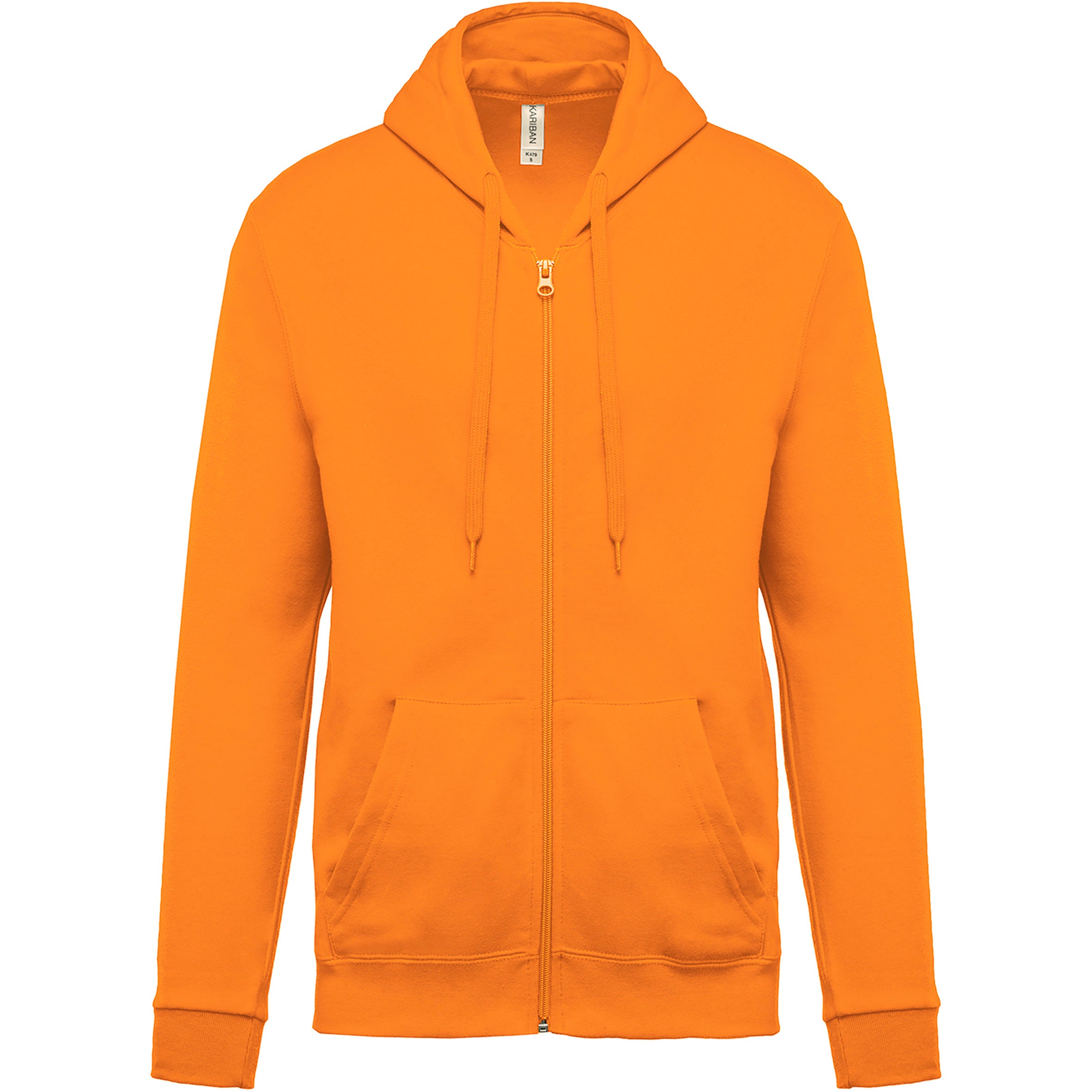 Unisex hooded zipped sweatshirt
