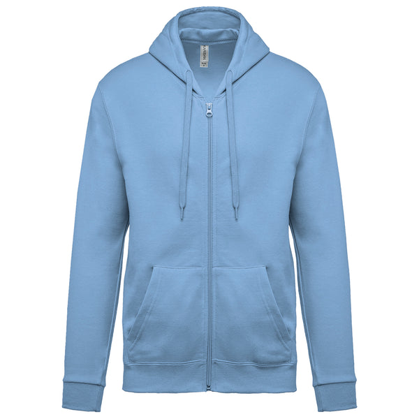 Unisex hooded zipped sweatshirt