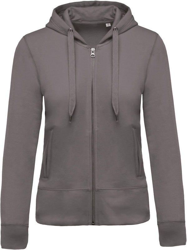 Sweat-shirt Bio zippé capuche femme