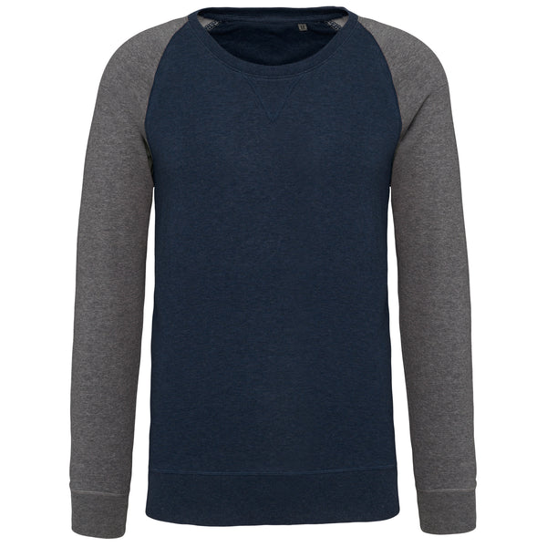 Sweat-shirt Bio bicolore col rond manches raglan homme