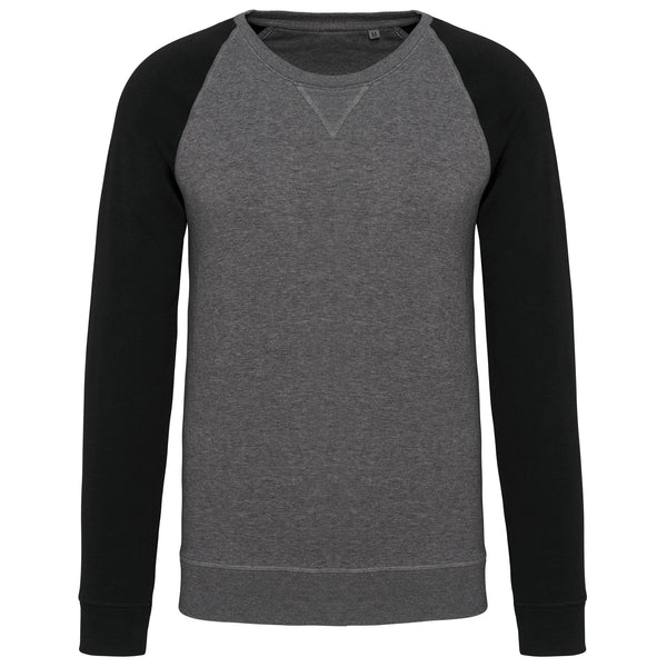 Sweat-shirt Bio bicolore col rond manches raglan homme