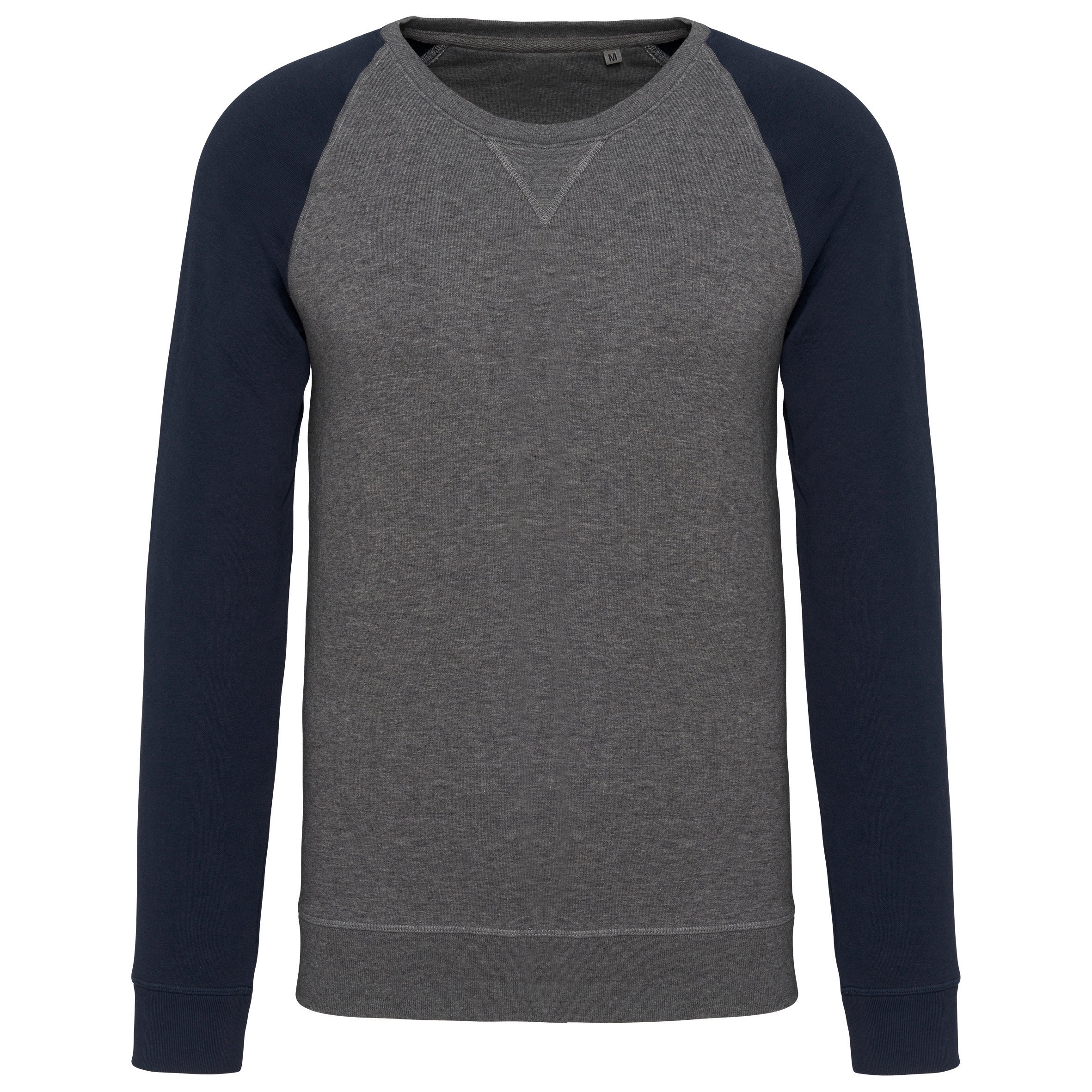 Sweat-shirt Bio bicolore col rond manches raglan homme