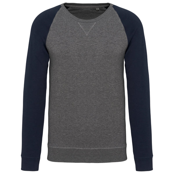 Sweat-shirt Bio bicolore col rond manches raglan homme