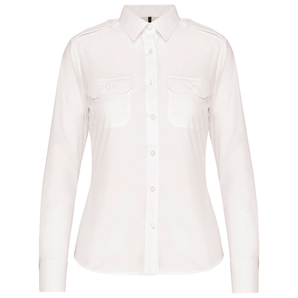 Chemise pilote manches longues femme