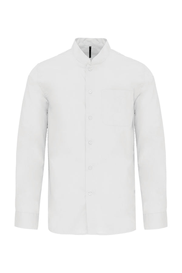 Chemise col mao manches longues