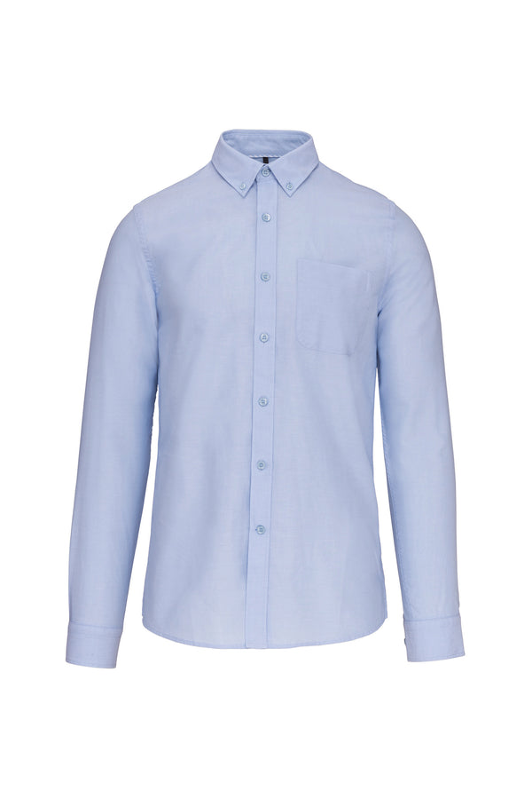 Long sleeve washed oxford shirt