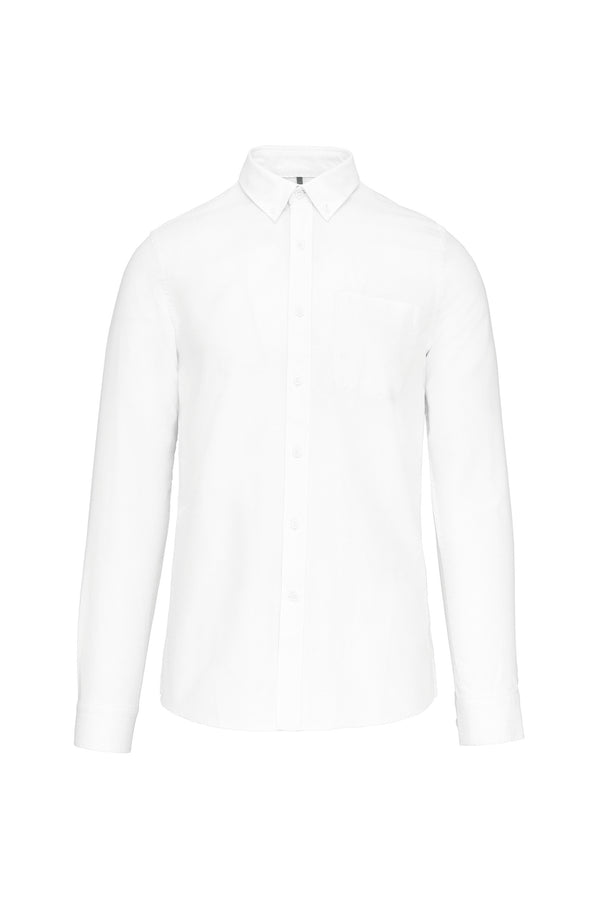 Long sleeve washed oxford shirt