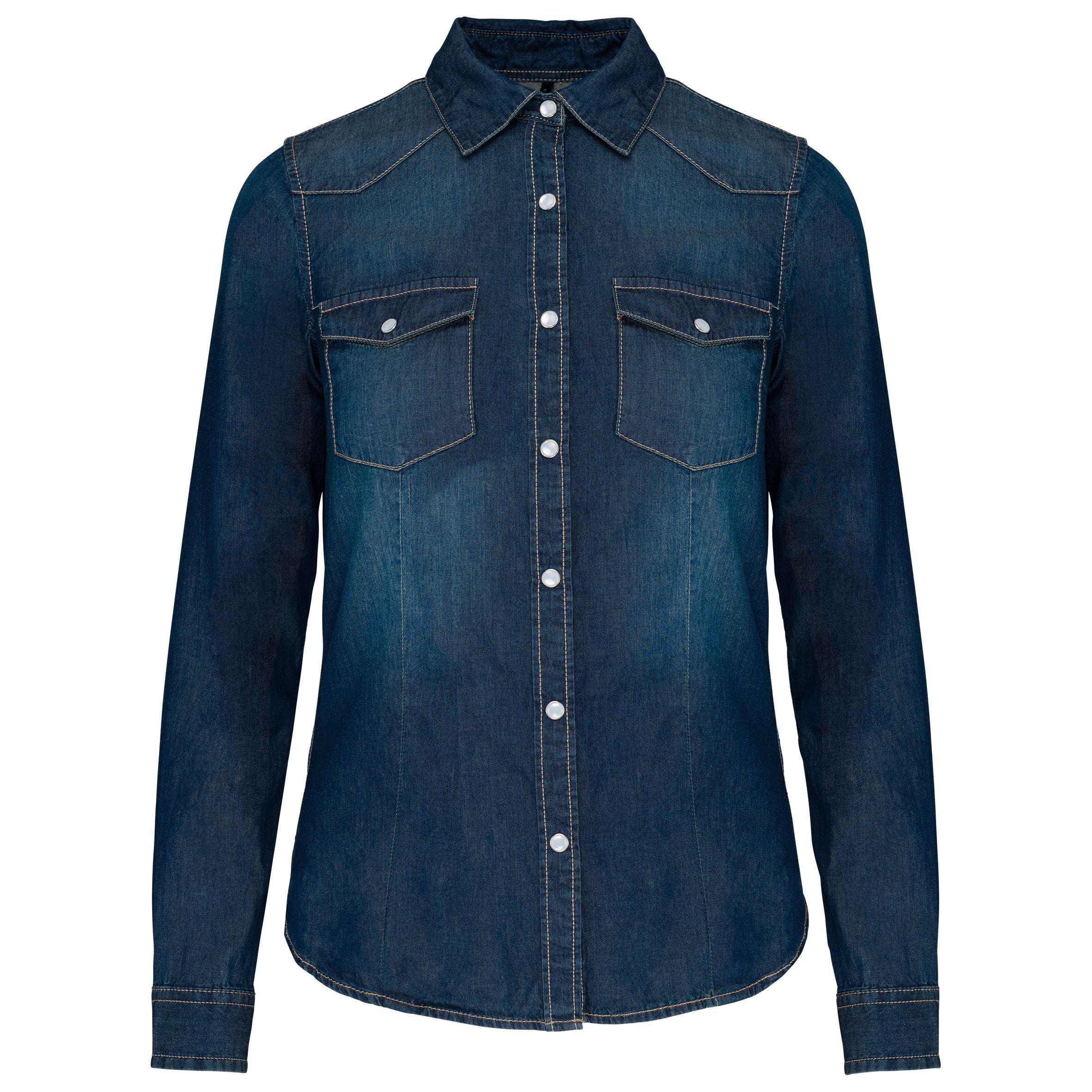 Denim overhemd met lange mouwen voor dames