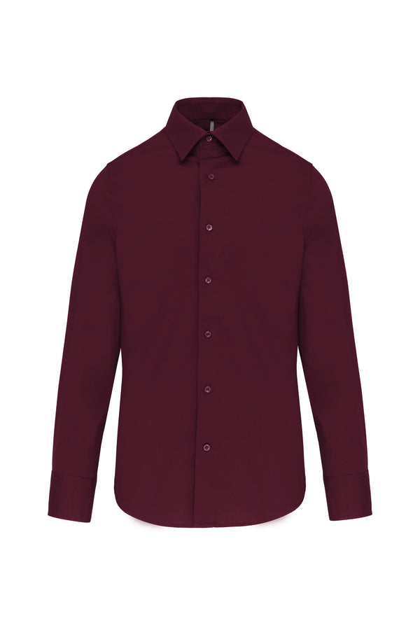 Long-sleeved cotton/elastane shirt