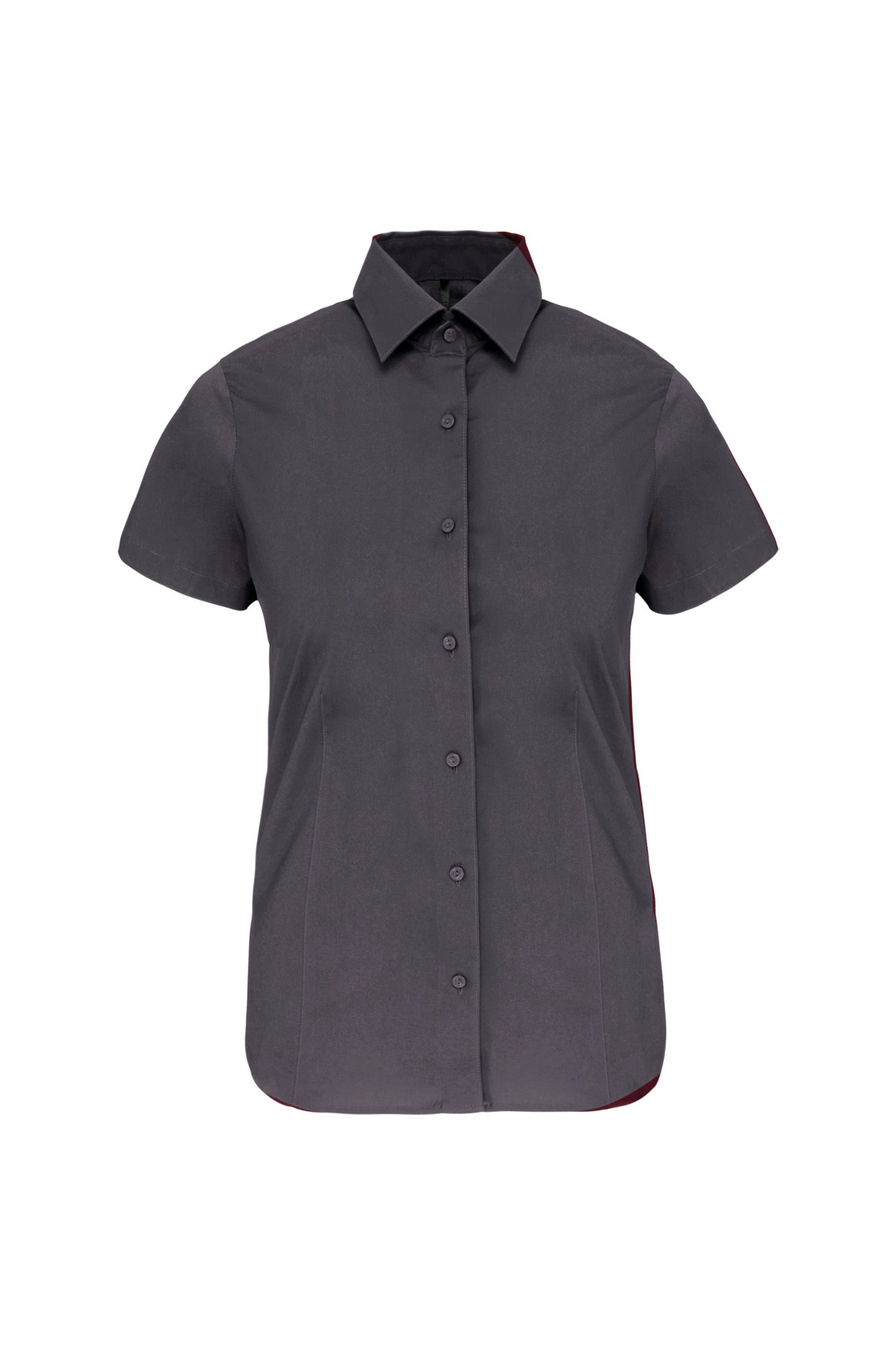 Chemise coton / élasthanne manches courtes femme