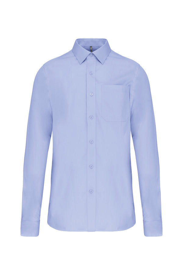 Long-sleeved poplin shirt