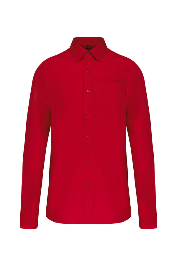 Long-sleeved poplin shirt