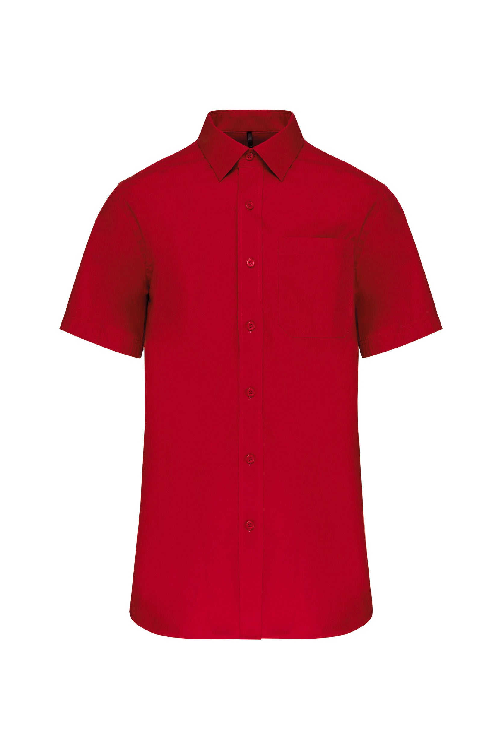 Short-sleeved poplin shirt