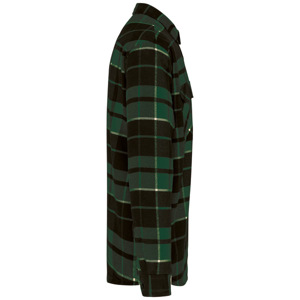 Surchemise à carreaux doublée sherpa homme