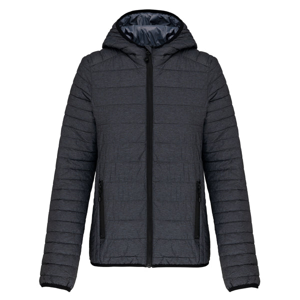 Women's lightweight hooded down jacket