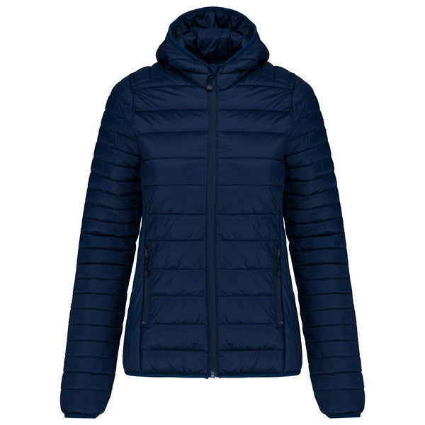 Women's lightweight hooded down jacket