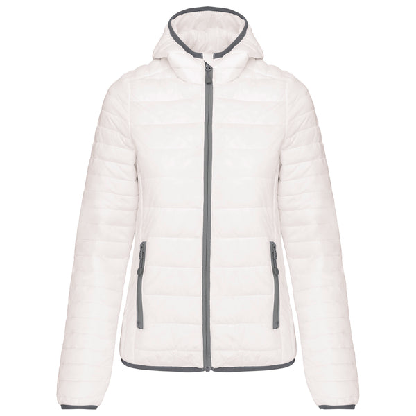 Women's lightweight hooded down jacket