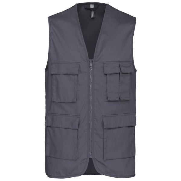 Unlined multi-pocket vest