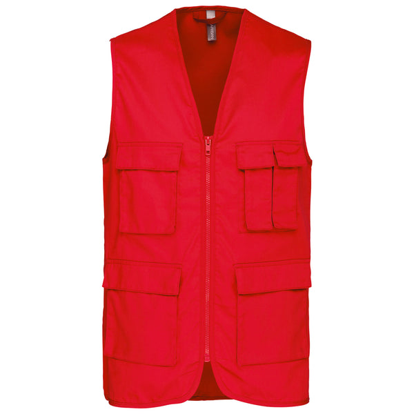 Unlined multi-pocket vest