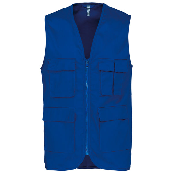 Unlined multi-pocket vest