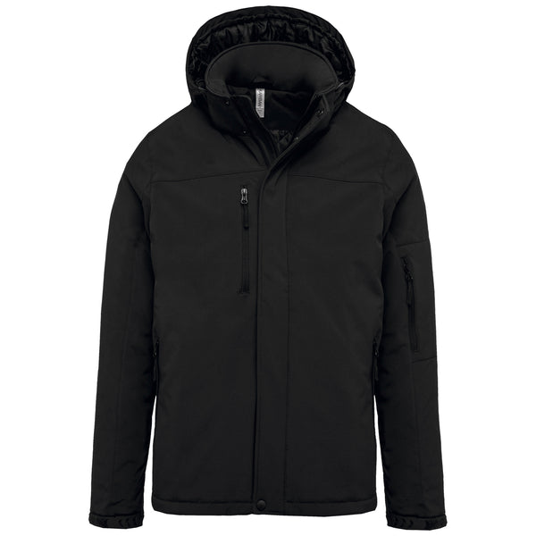 Men's lined hooded softshell parka