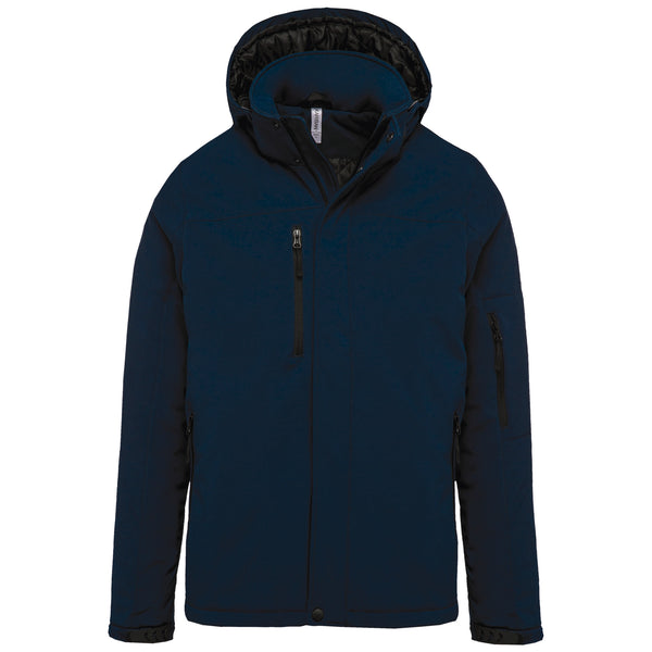 Men's lined hooded softshell parka