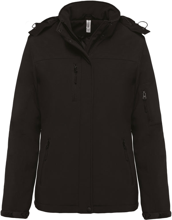 Women's lined hooded softshell parka