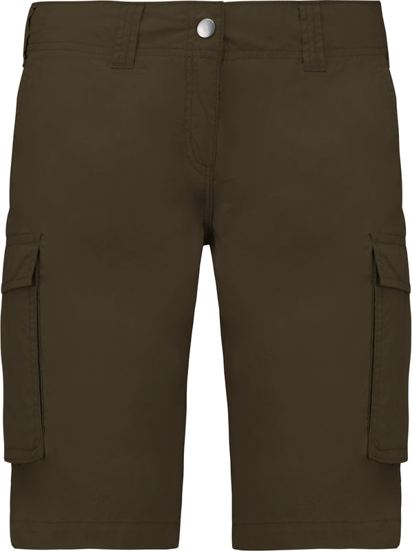 Women's lightweight multi-pocket Bermuda shorts