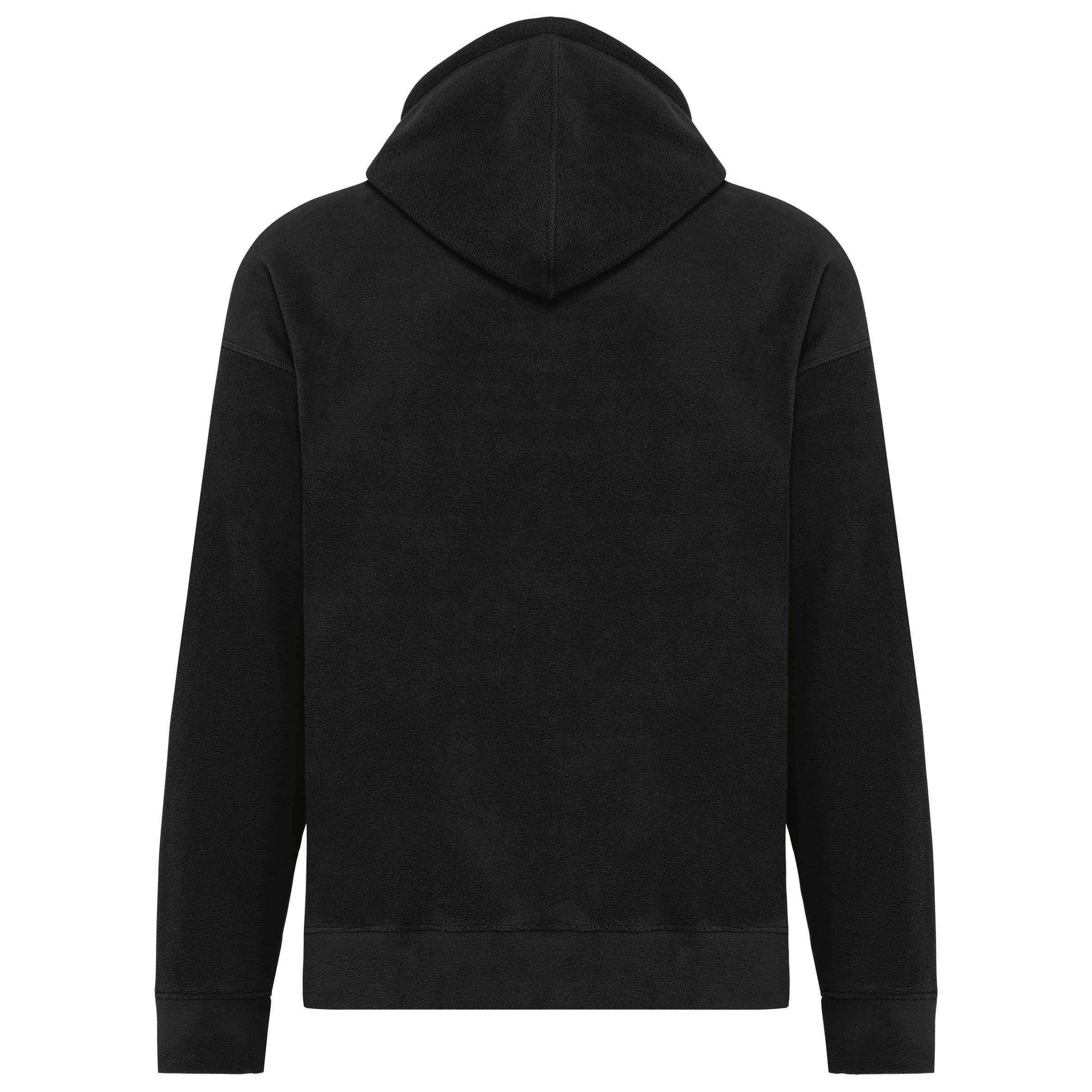 Uniseks gerecycled microfleece oversized sweatshirt met capuchon