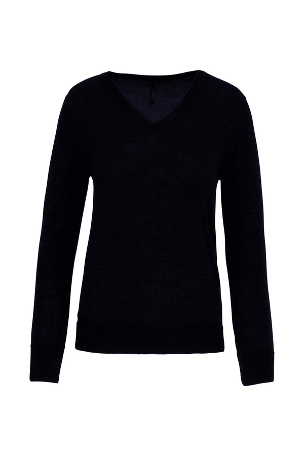 Women's V-neck merino sweater