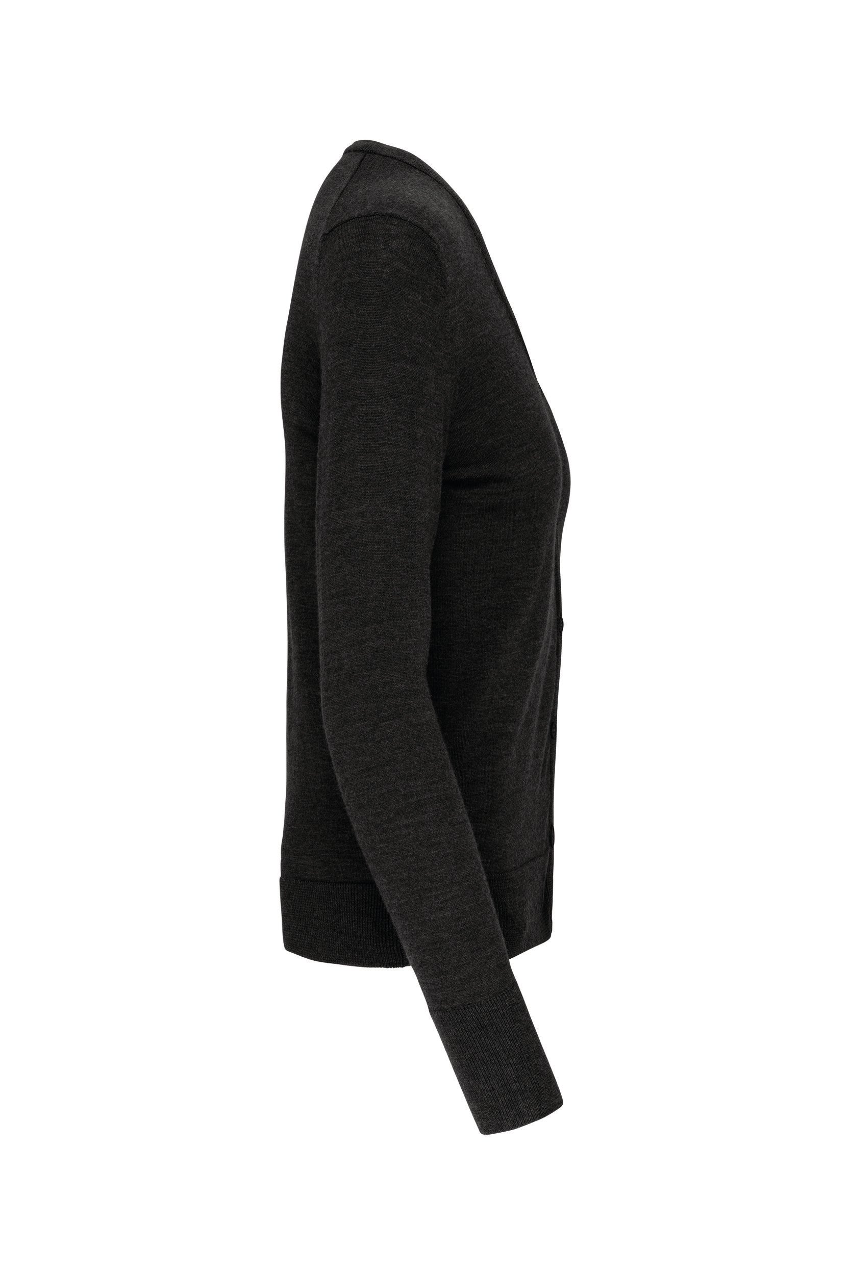 Merino damesvest met knopen