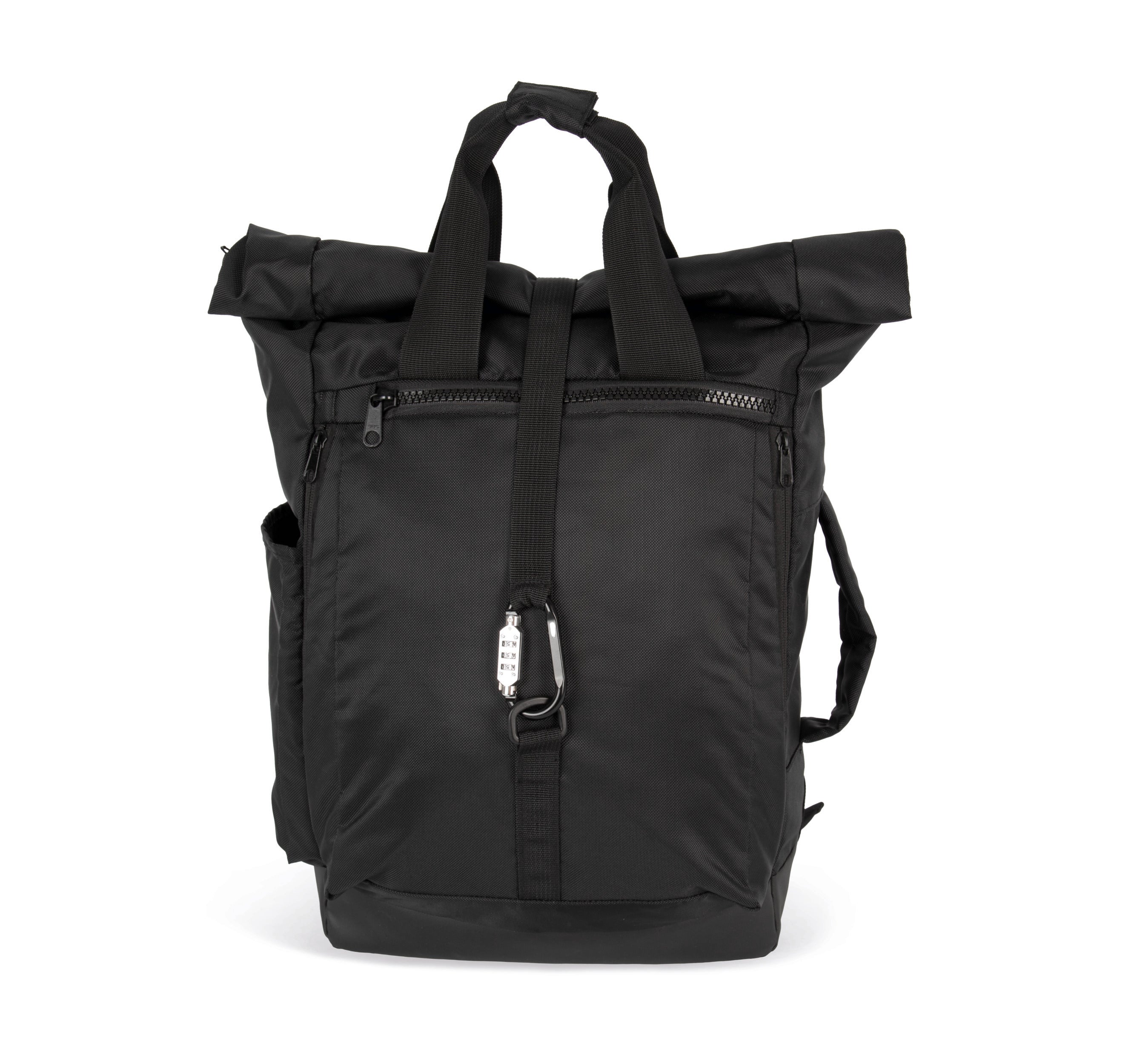 Sports backpack with lock and removable waist bag