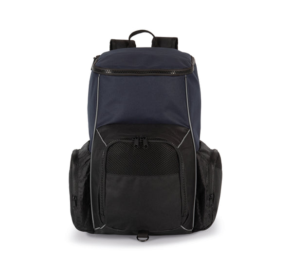 Waterproof recycled sports backpack with object holder