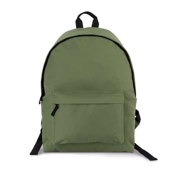 Recycled casual backpack with front pocket