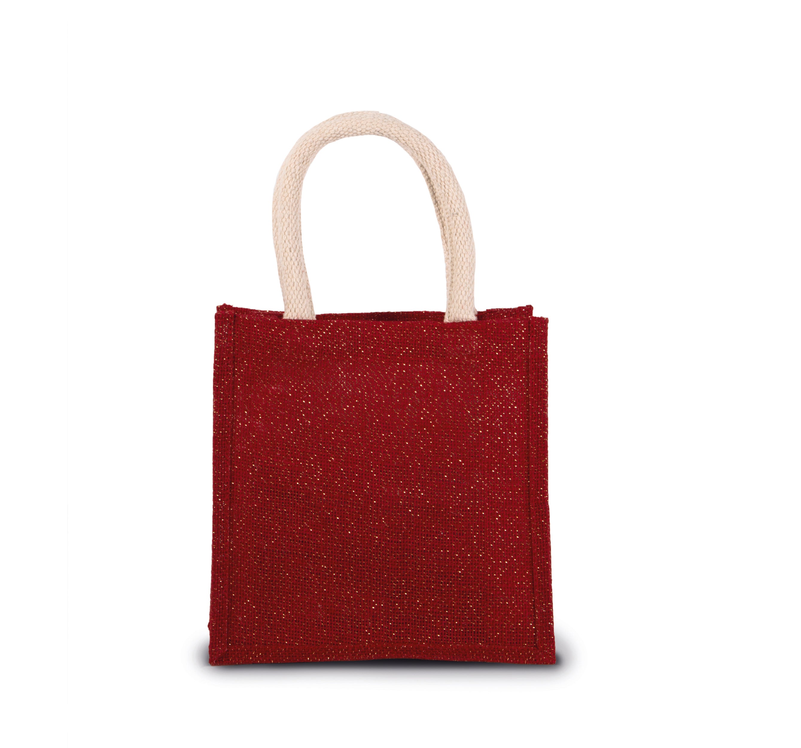 Jute canvas tote bag - small model
