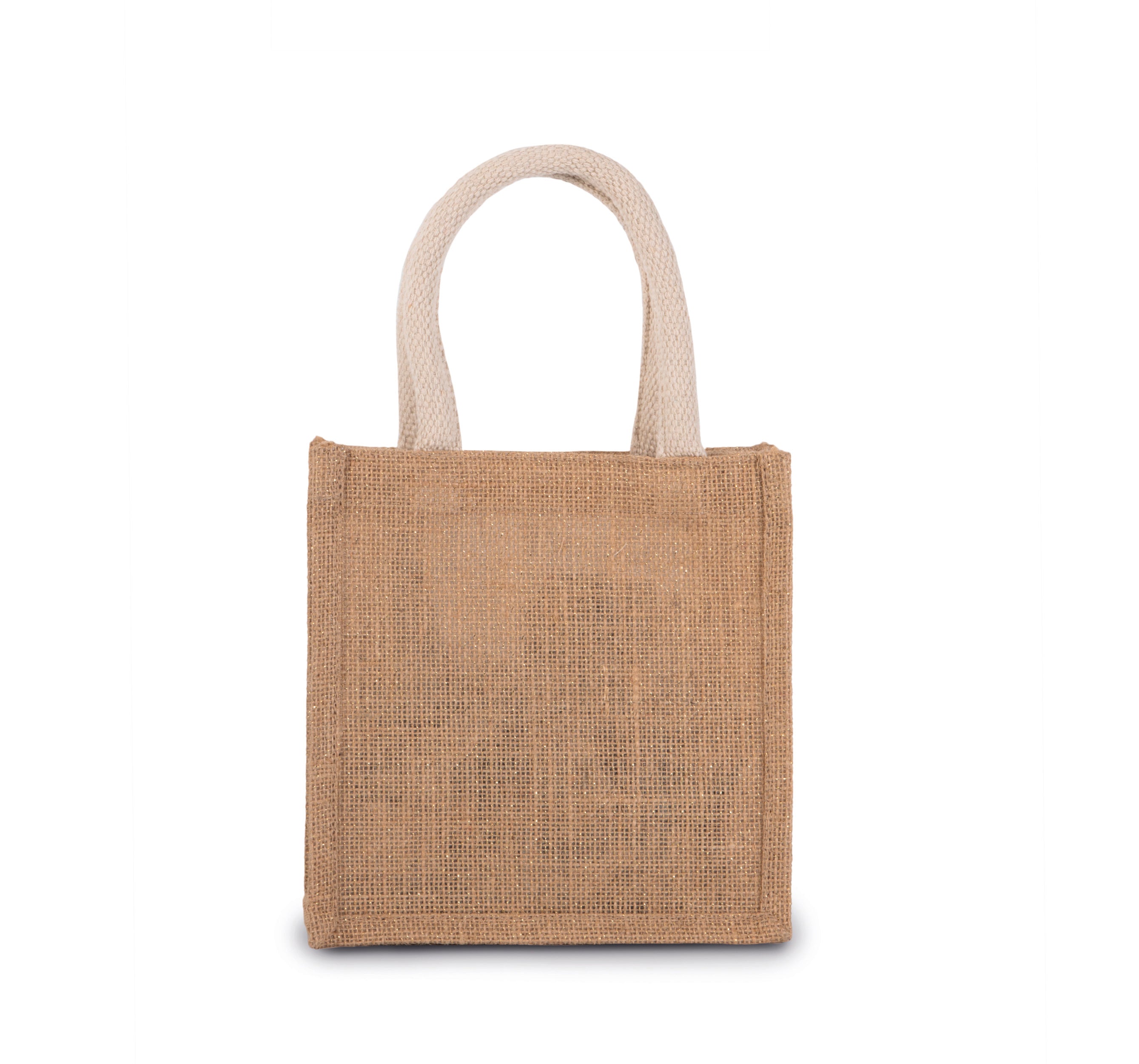 Jute canvas tote bag - small model