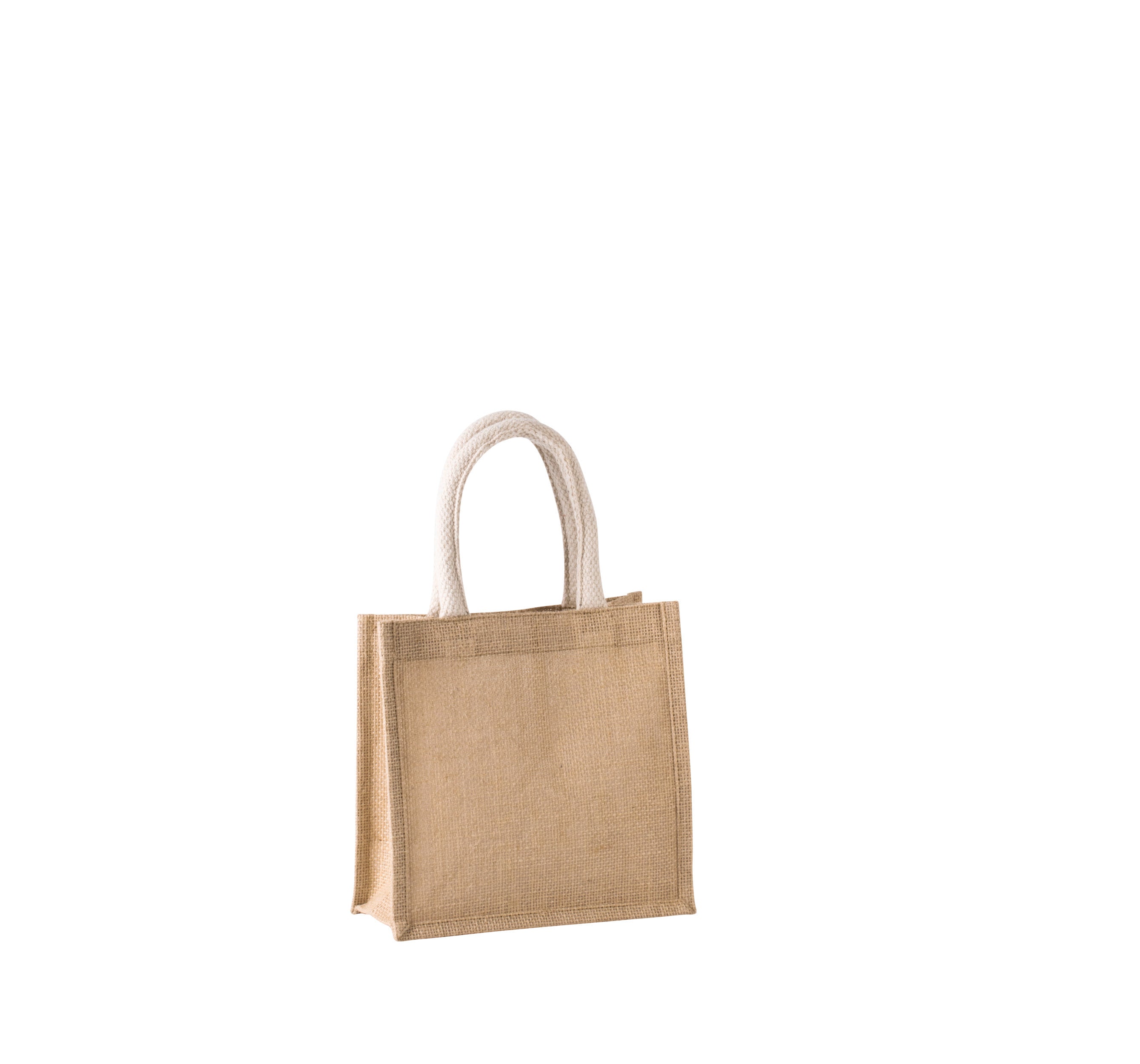 Jute canvas tote bag - small model