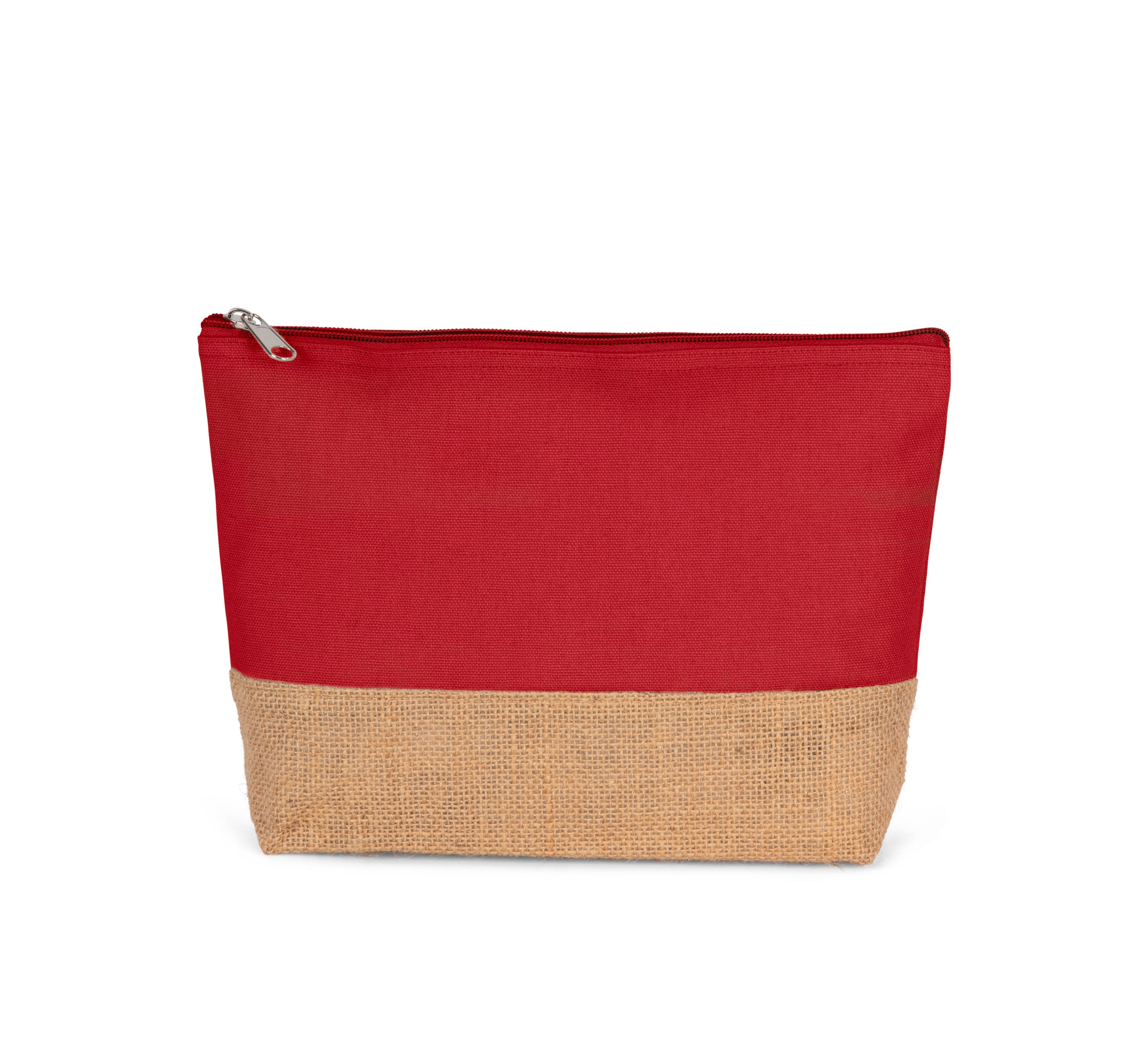Pouch in cotton canvas and jute