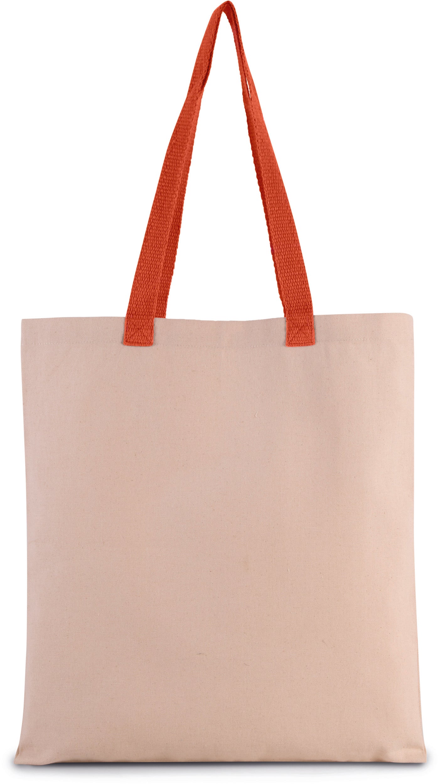 Sac shopping plat en toile avec poignées contrastées