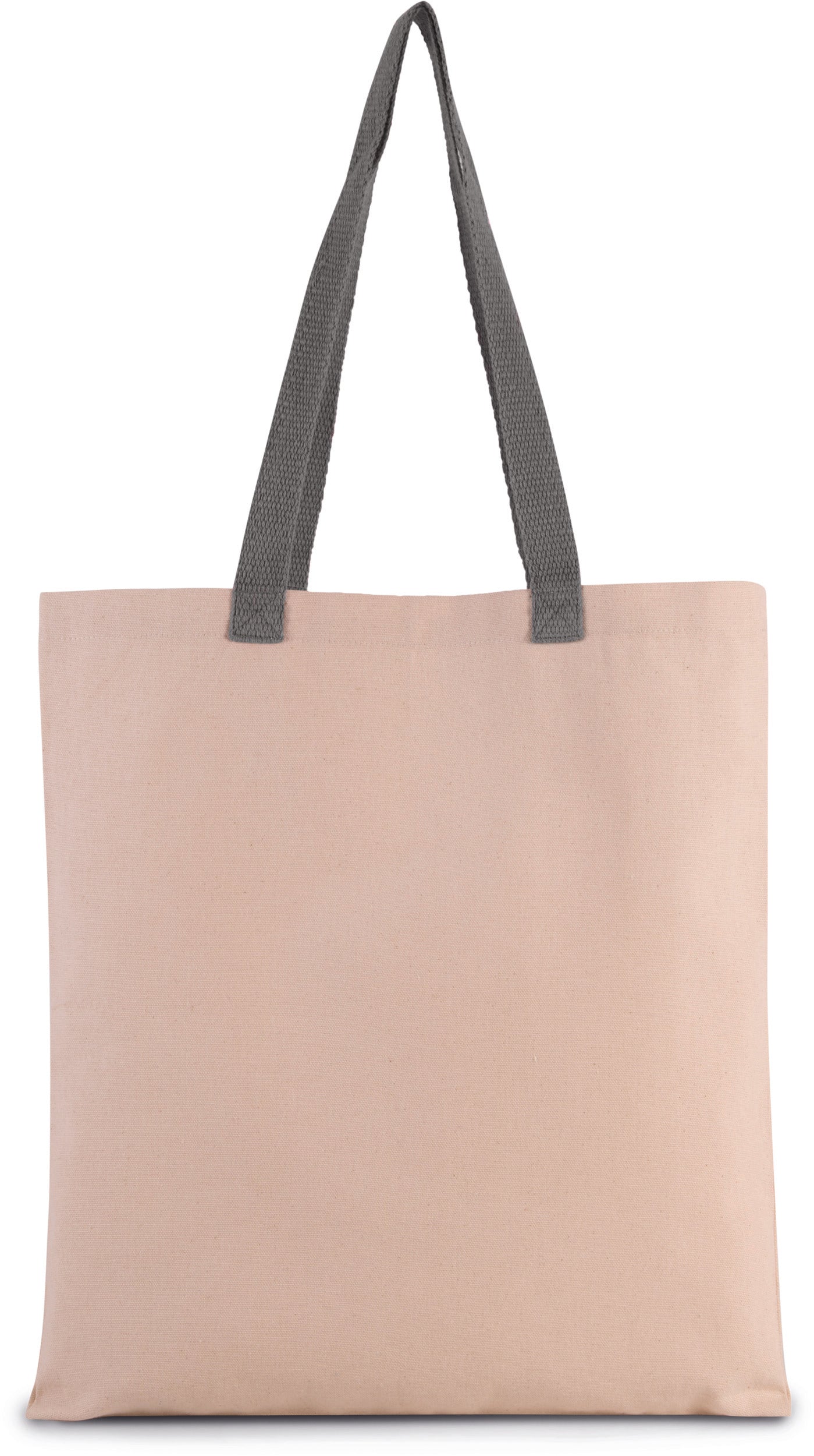 Sac shopping plat en toile avec poignées contrastées
