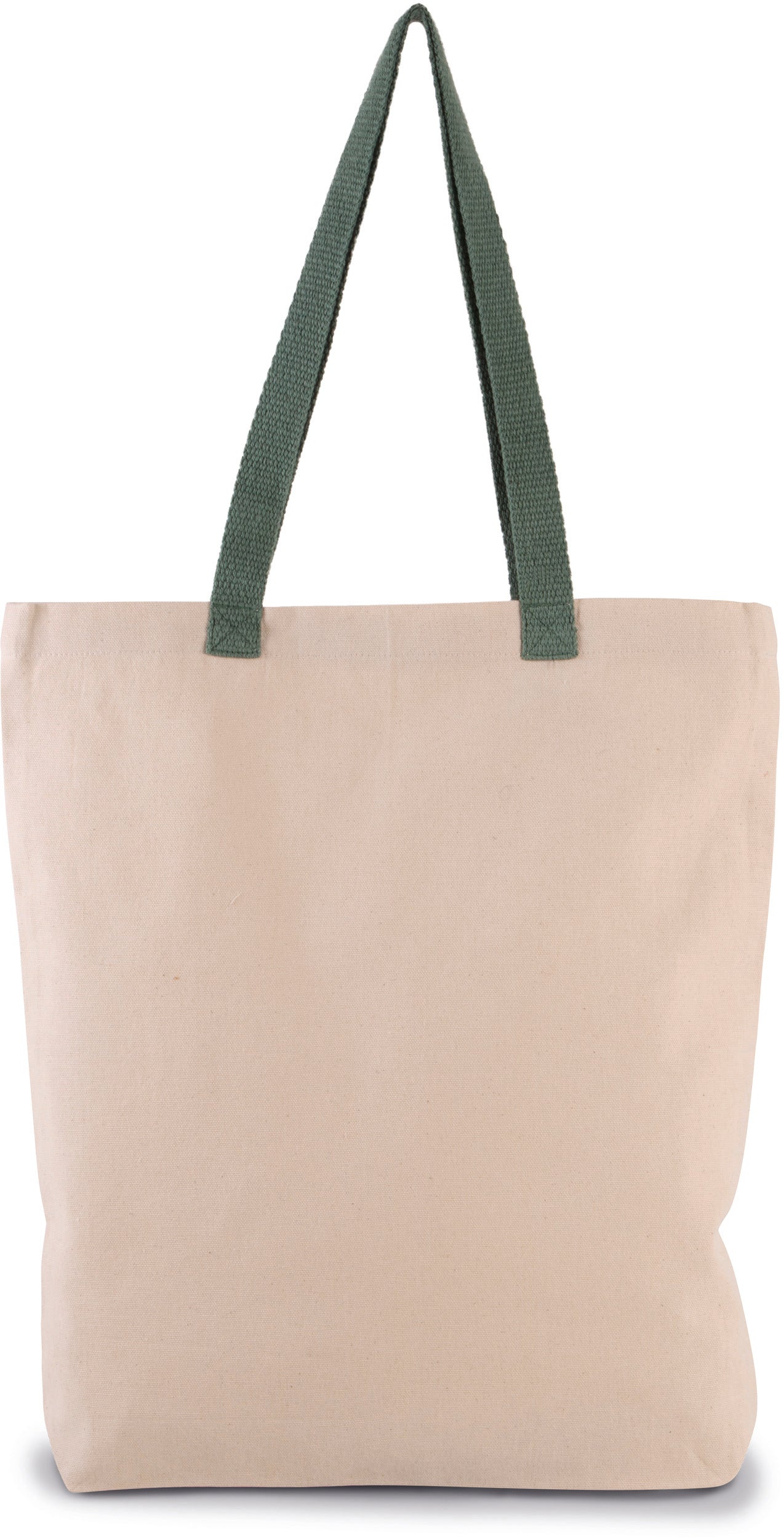 Sac shopping à soufflet avec poignées contrastées
