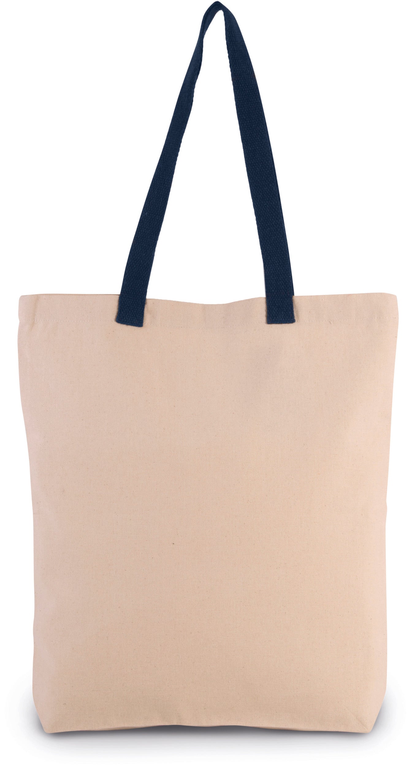 Sac shopping à soufflet avec poignées contrastées