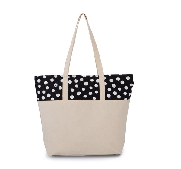 Sac shopping motif pois