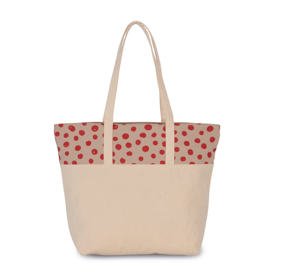 Sac shopping motif pois