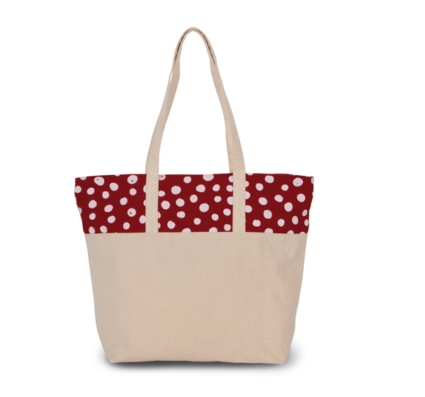 Sac shopping motif pois