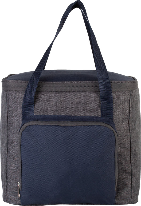 Cooler bag with zipped pocket