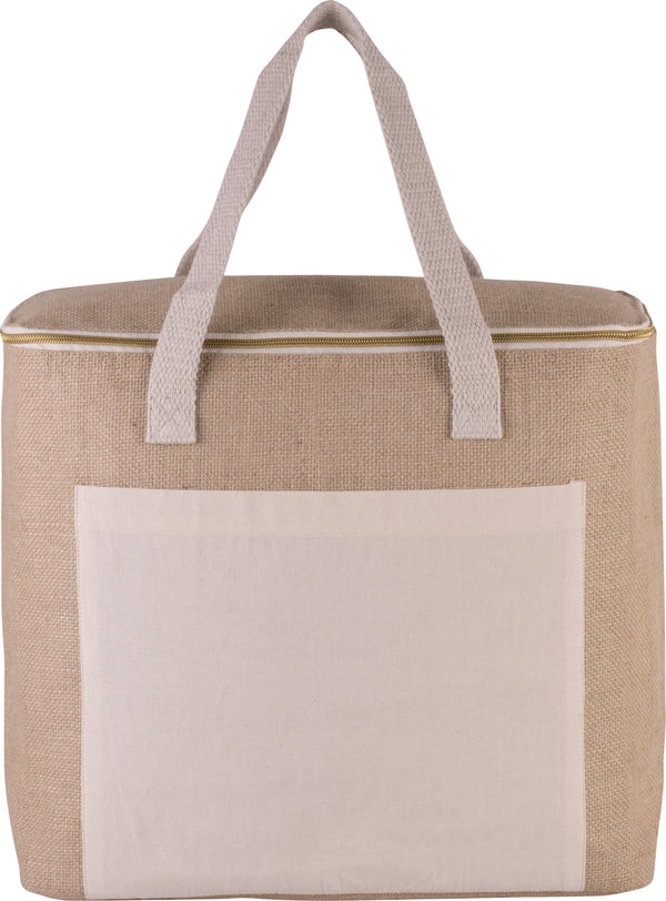 Jute cooler bag - large model