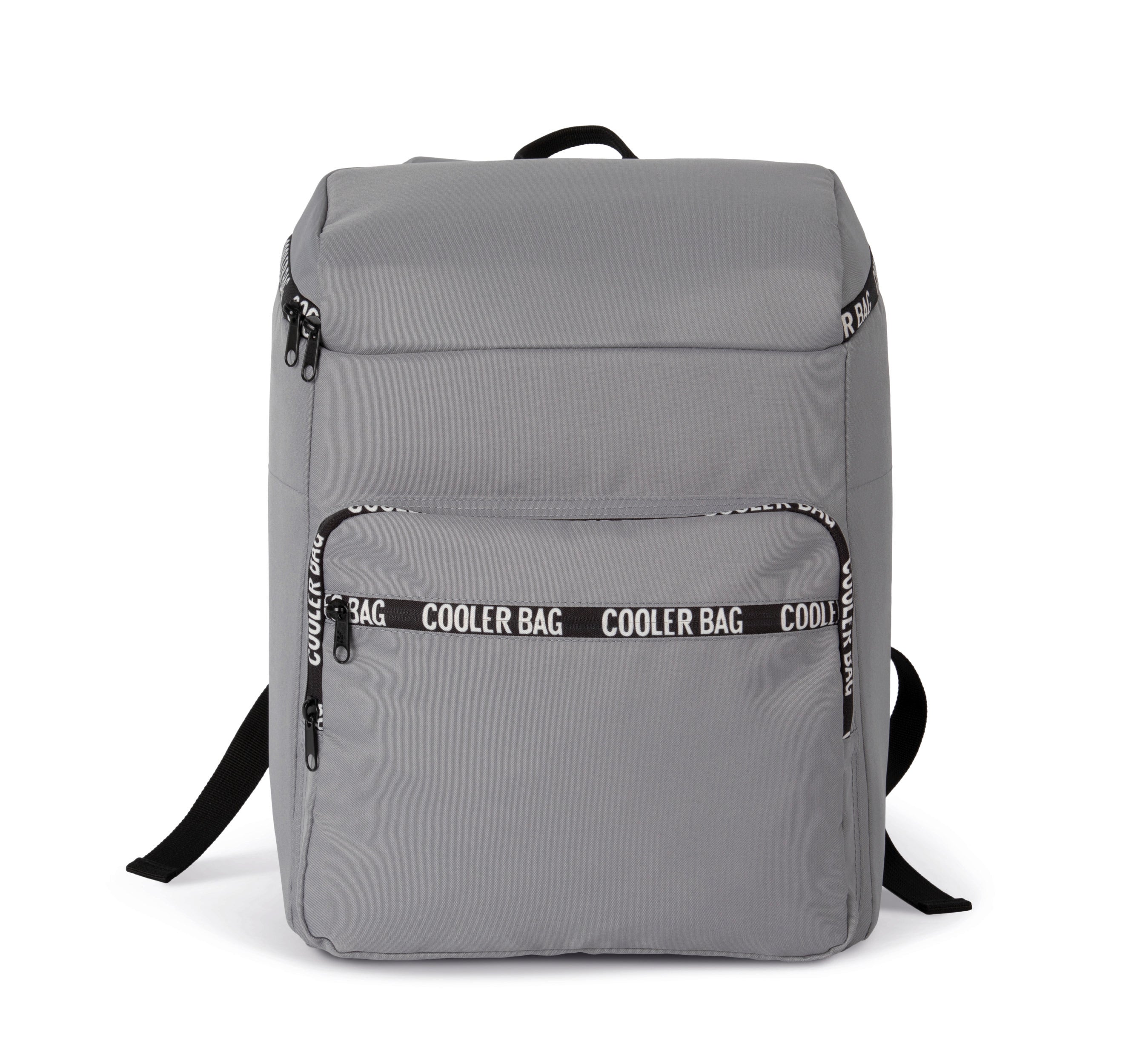 Recycled insulated backpack with front pocket